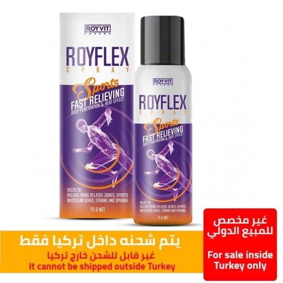 ROYFLEX Fast Relief Spray, Sports Pain Relief, Quick-Acting Muscle and Joint Pain Solution, 75 ml