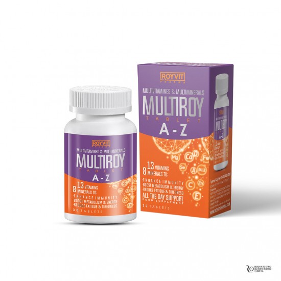 MULTIROY Multivitamins & Multimineral Tablets, Enhanced Immunity and Energy Boost, 30 Tablets