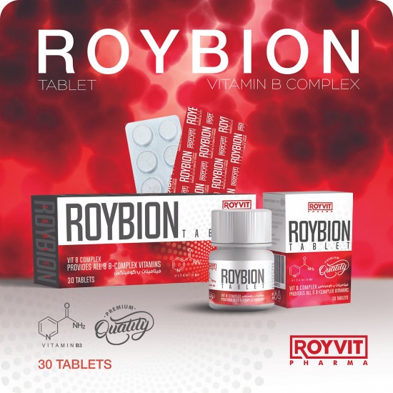 RoyBion, أقراص فيتامين B Complex, جميع فيتامينات B الـ 8, جودة عالية, 50 قرص