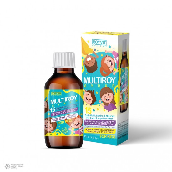 MultiRoy Daily Multivitamin Syrup for Kids, Boosts Growtha and Cognitive Development, 100 ml