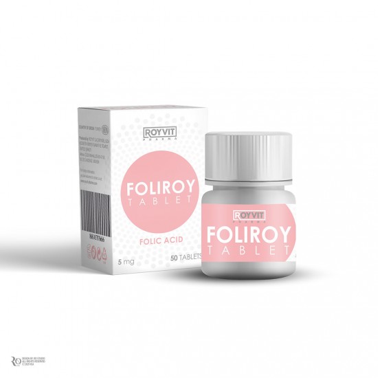 FoliRoy 5mg Folic Acid Tablets: 50 Tablets of Pure Health and Wellness