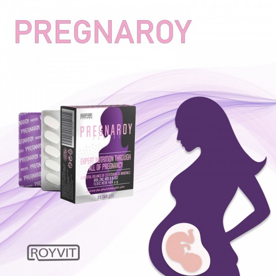 أقراص PregnaRoy بريجناروي للعناية بالحامل طيلة فترات الحمل, 30 قرص