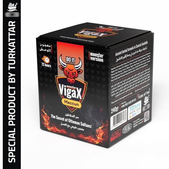 Monster VigaX Maccun, Natural ED Treatment and Libido Booster Paste, 4×240g, FREE SHIPPING