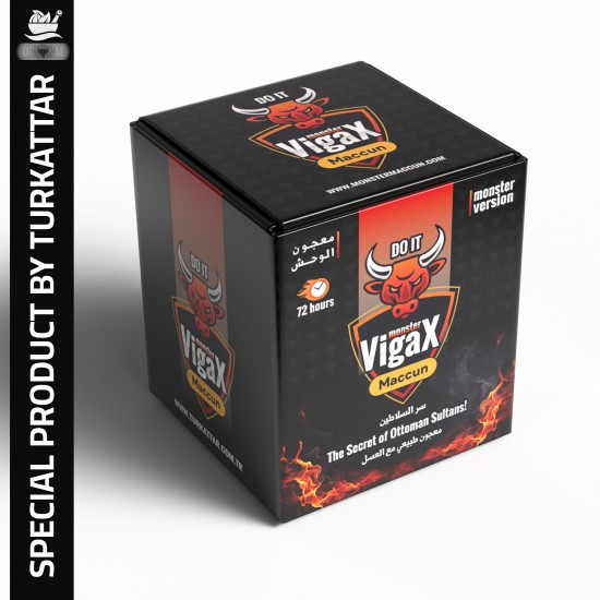 The Monster VigaX Maccun, Natural ED Treatment and Libido Booster Paste, Enhance Stamina and Performance, 240g