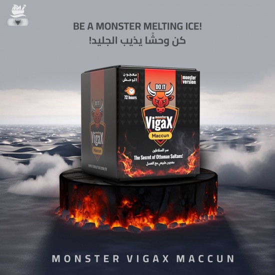 The Monster VigaX Maccun, Natural ED Treatment and Libido Booster Paste, Enhance Stamina and Performance, 240g