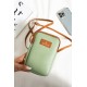 Leather Phone Holder with Adjustable Shoulder Strap, Shoulder Bag and Handbag, Stylish and Versatile, Green Color