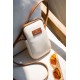 Leather Phone Holder with Adjustable Shoulder Strap, Shoulder Bag and Handbag, Stylish and Versatile, Cream Color