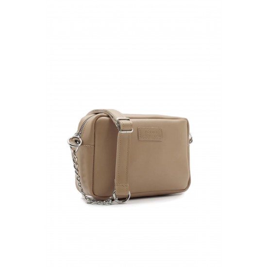 Women's Mink Shoulder Bag, Luxury Leather Crossbody with Adjustable Strap, Versatile Bag and Exquisite Design, Cream Color