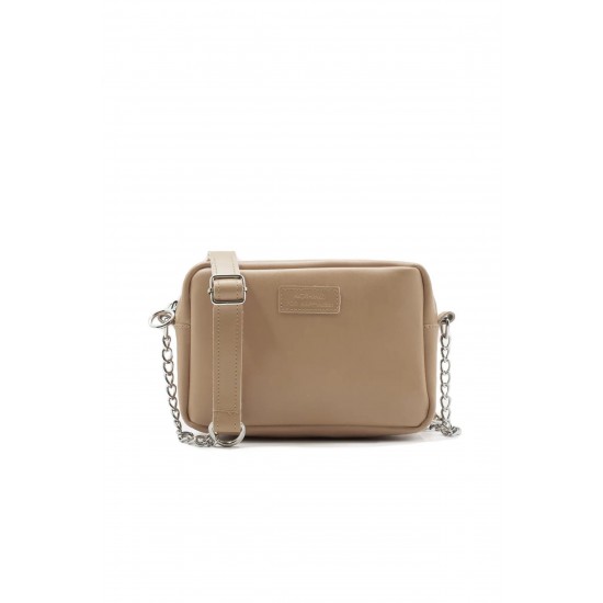 Women's Mink Shoulder Bag, Luxury Leather Crossbody with Adjustable Strap, Versatile Bag and Exquisite Design, Cream Color