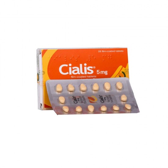 Cialis 5 mg Tablets, Tadalafil for Erectile Dysfunction and BPH, Fixed 5 mg Dose for Lasting Results, 28 Film-Coated Tablets