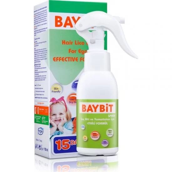 Turk Attar Baybit Hair Lice Treatment Spray To Kill Head Lice And Nits 100 Ml Special Comb Gift