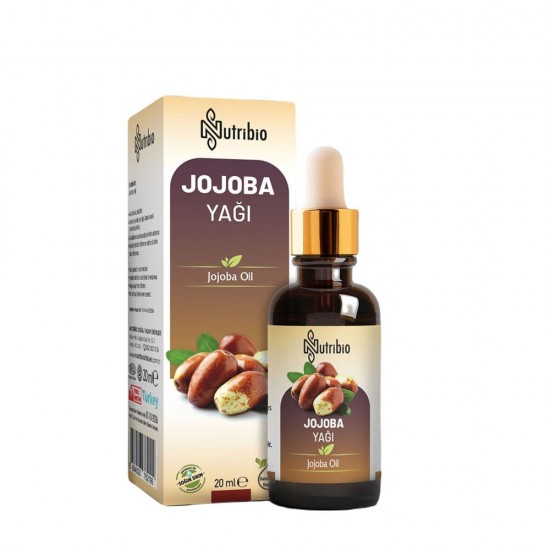  Jojoba Oil, Pure Cold-Pressed Organic Oil, Revitalizes Skin and Hair, Regulates the Secretion of Skin Sebum, Fights Signs of Aging, 20 ml
