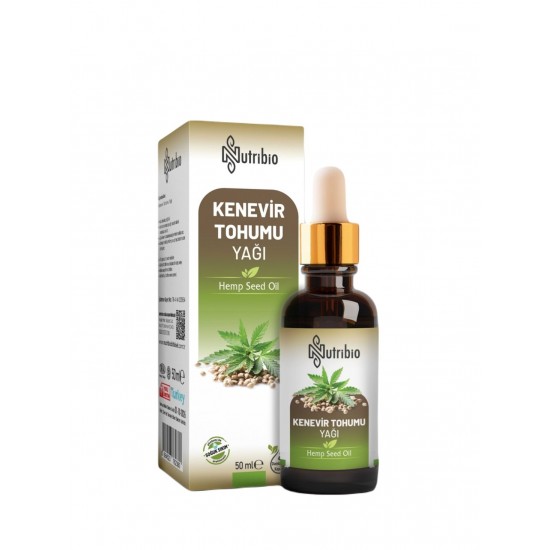 Hemp Seed Oil, Hemp Oil, Pure Cold Pressed Oil, Rich in Omega Fatty Acids for Health Heart, Skin and Hair, 50 ml