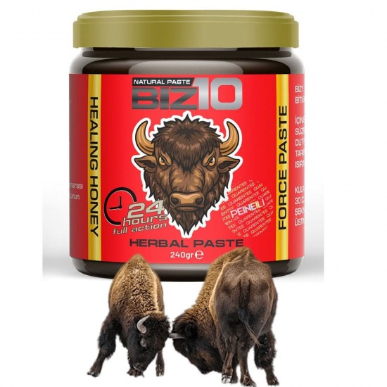 BIZ10 Natural Herbal Paste, Force Paste for Boost Stamina, Enhance Virility and Unlock Energy, 24 Hours Full Action, 240 GR