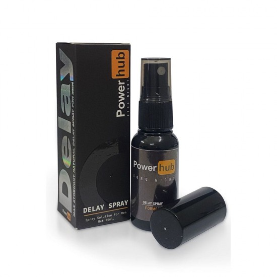  Power Hub Long Night Delay Spray, Delay Ejaculation for Men, Made in USA, FDA approved, GMP Quality, 30 Ml