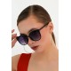 Eleta Sunglasses for Women, UV 400 Protection, Lightweight Frame, Gradient Lenses and Chic Oval Design, Black Color