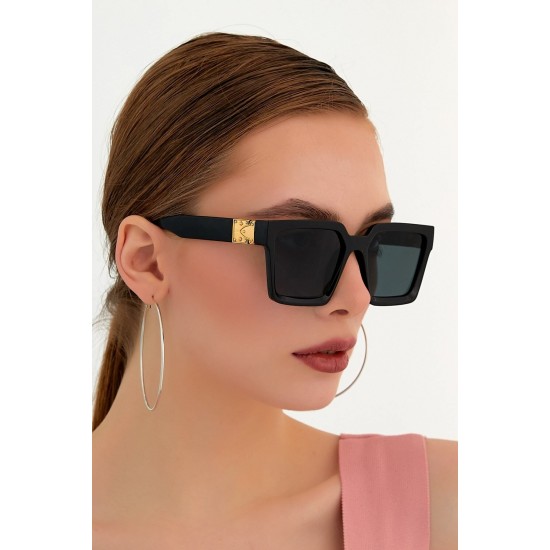 Gold and Black Women's Sunglasses, Turkish Women's Sunglasses, Polarized UV Protection with Trendy Design