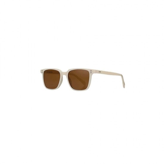 Kinary Unisex Sunglasses, Chic Design with UV Defense and Polarized Lenses, Beige Frames with Brown Lenses