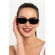 Modalucci Women’s Sunglasses, Sleek Black Eyewear with Polarized UV Protection, Black Lenses