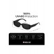 Unisex Sunglasses, Elegant Black Rectangular Frame with Superior UV Protection