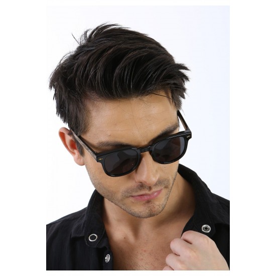 Turkish sunglasses for Unisex, Lightweight Matte Black Rectangular Frames with UV400 Protection