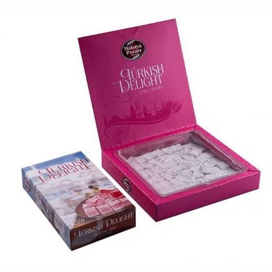 Turkattar Malatya Pazar Turkish Delight Rose Flavoured Turkish Delight Turkish Halkoom 454gr 16 Oz