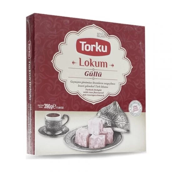 Turkattar Torku Rosewater Turkish Delight Turkish Delight With Rose Water 390 Gr 13 8 Oz